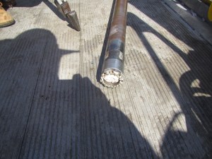 Core on deck (Photo. J Webster)