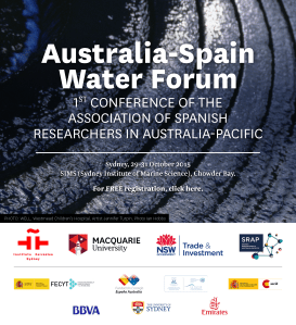 Advertisement for the Australia-Spain Water Forum