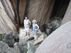 Andrea and I in the Seychelles standing on Last Interglacial Reef deposits ~ 8 m above present sea level! (Source: Dan S)